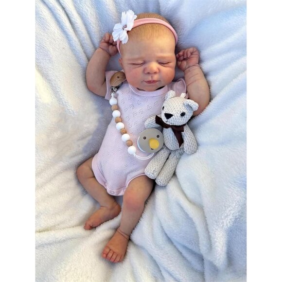 🆕18inch Realistic Cloth Body Twin Baby Dolls Sleeping Newborn Baby Doll Girls - Picture 9 of 9